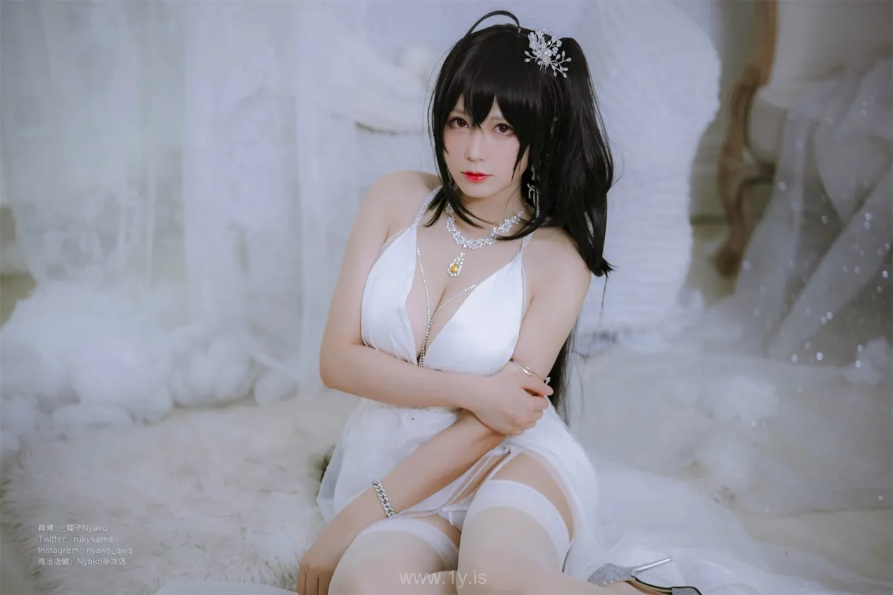 Nyako喵子 NO.043 大凤纯白婚纱